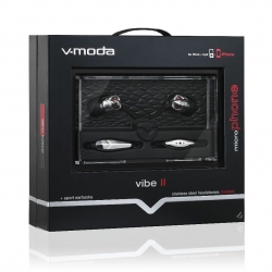 V-MODA's Vibe II is a sleek set of earphones with Kevlar coating and a built-in microphone. I love the black Nero version. The packaging is pretty hot too.