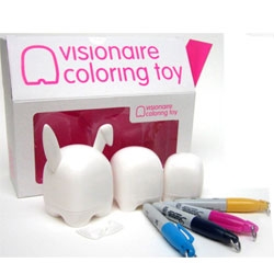 Visionaire Holiday Coloring Nesting Toys - only 40$ - all proceeds go to the Elizabeth Glaser Pediatric AIDS Foundation. Limited to 1000 sets. Great gift idea!