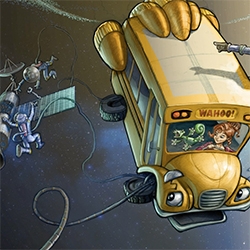 Netflix + Magic School Bus! For a new Netflix Original Series in 2016. Luckily this is just early concept art for "The Magic School Bus 360°" 