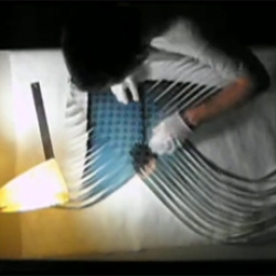 Video showing the process of "photo-weaving" - absolutely beautiful.
