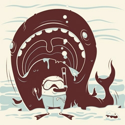 Andrew Bell's Creature DSV-1 ~ adorable new limited edition print available in the Dead Zebra shop