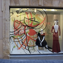 Vinyl illustrations by @Wissameid for 'Sophie's Choice', a boutique in downtown Beirut, Lebanon.
