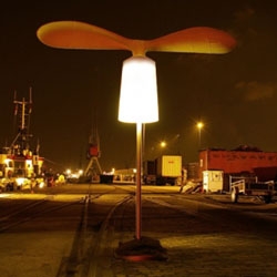 The light wind by Demakersvan was inspired by dutch windmills.