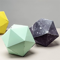 This is the Wish Catcher… a magical and decorative build-it-yourself cardboard icosahedron.