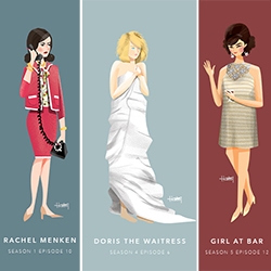 The Women of Don Draper - an illustrated collective of all the women he slept with in chronological order until the premiere last Sunday (more to come!) Beautifully illustrated by Hannah Choi.