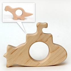 Little Sapling Toys ~ adorable wooden teethers ~ NOTCOT favorites? Little Submarine and Bronto!
