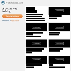 STOP PIPA/SOPA - WordPress goes dark ~ reminding people how blogs can be censored if these pass...