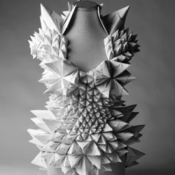 Intriguing design project.  Dresses made from folded paper mix with spacial experience. Tara-Keens Douglas 'Ecstatic Spaces'.