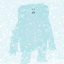Ross Phillips does an awesome yeti ~ see more of his beautiful illustrations on The Mighty Pencil