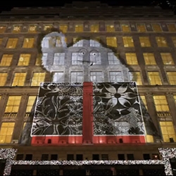 3D projection mapping by iris worldwide for Saks Fifth Avenue