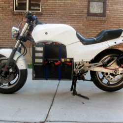 Really cool DIY retro-fitted electric motorcycle.