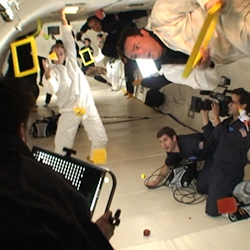 Zero Gravity madness on the new National Geographic Channel Idents for Space Week, filmed in a G-Force Airplane used to train NASA astronauts.
