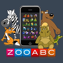 iPhone ZooABC app. Useful and funny app that lets kid get used to reading.