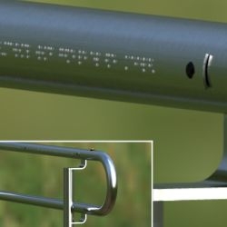 Braille handrail system to help visually impaired ‘see’ animals at the zoo.